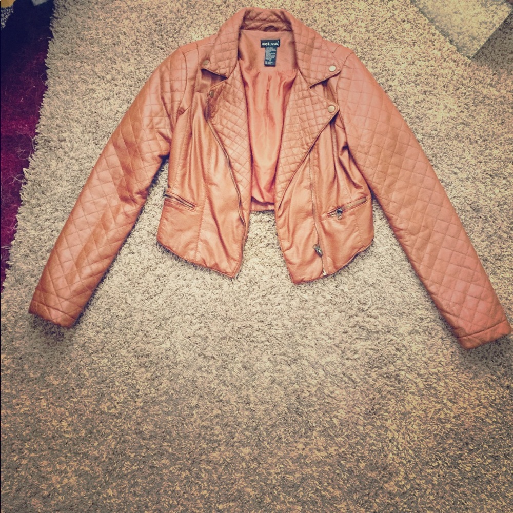 Wet Seal Faux Leather Jacket